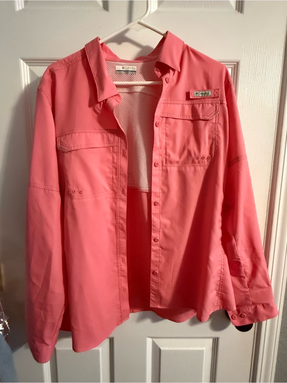 Columbia Women's Coral Pink Utility Sun Shirt Jacket